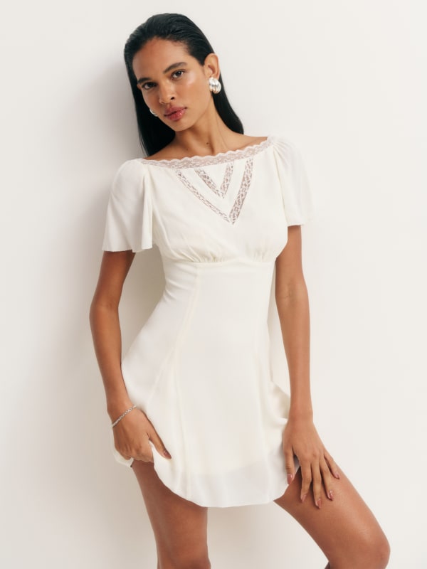 Petites Malena Dress - White